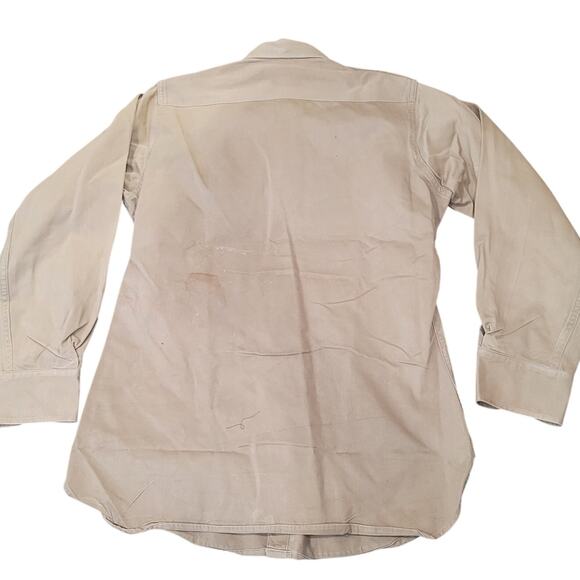 Vintage U.S. Military Khaki Utility Shirt – G-0378, Long Sleeve, 14x21 - Picture 3 of 6